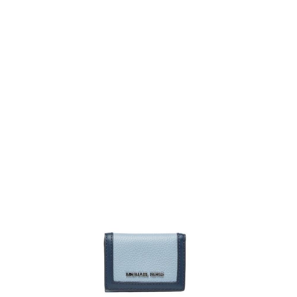 Michael Kors Leather Trifold Compact Wallet Blue